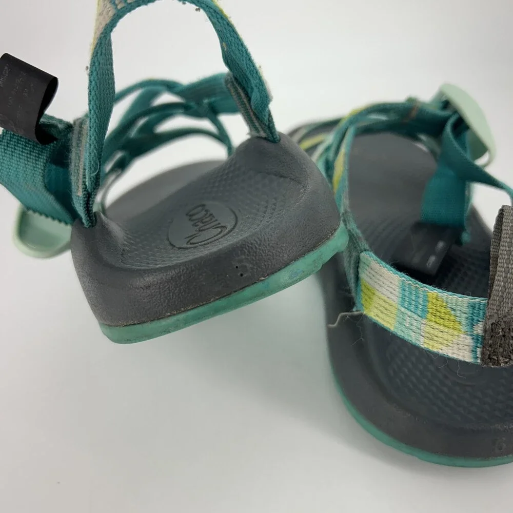 Chaco Sandals Shoes Kids Size 5 Green Strappy Hiking Water Outdoor Sport
